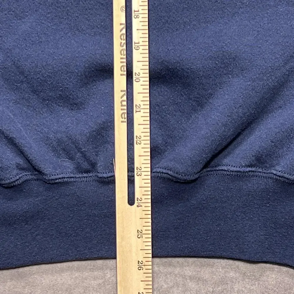 Vintage US NAVY Sweatshirt Mens Large Blue Soffe Crewneck Spellout Pullover